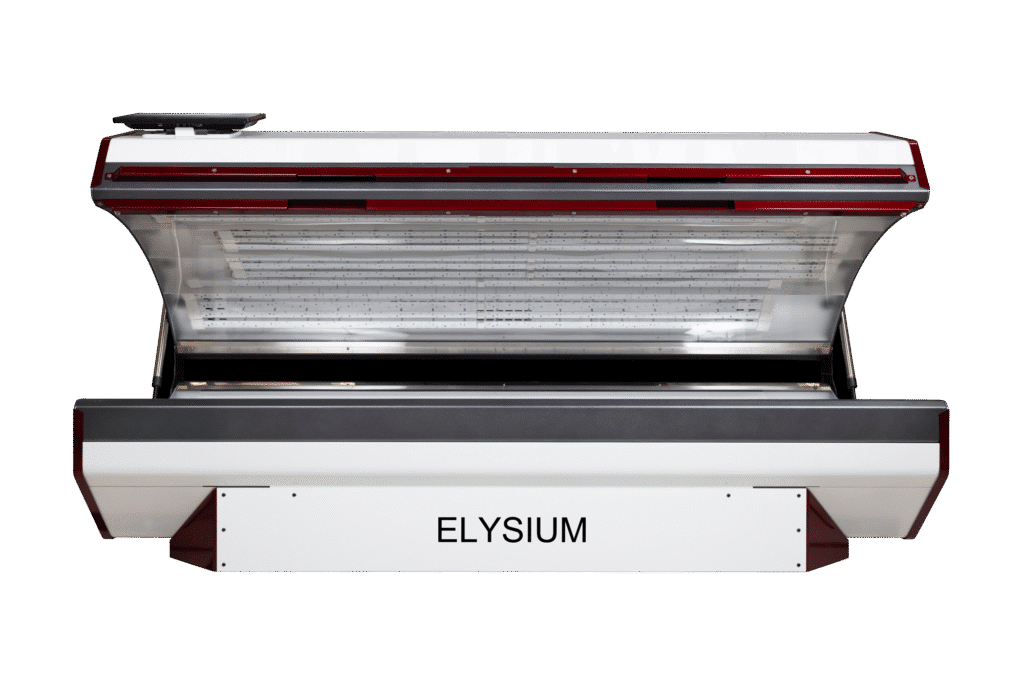The Elysium Device in white from the front